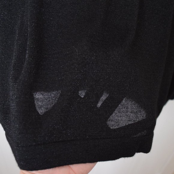 Women's Black Metallic Turtleneck- Size L - Picture 4 of 5